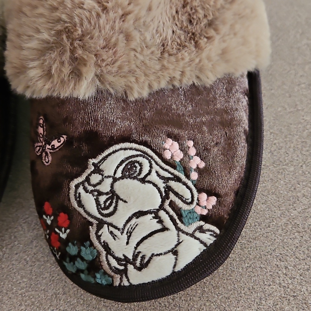 Disney Bambi Thumper Fuzzy Slippers Sz Small - Picture 4 of 8